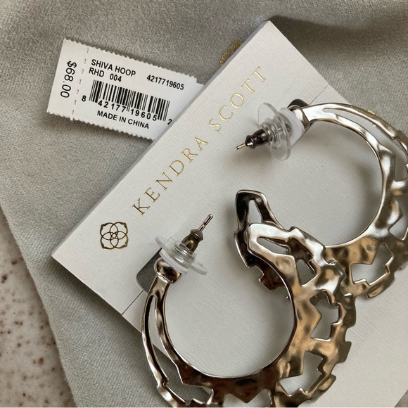 NWT - Shiva Hoop by Kendra Scott - Rhodium - Picture 4 of 6
